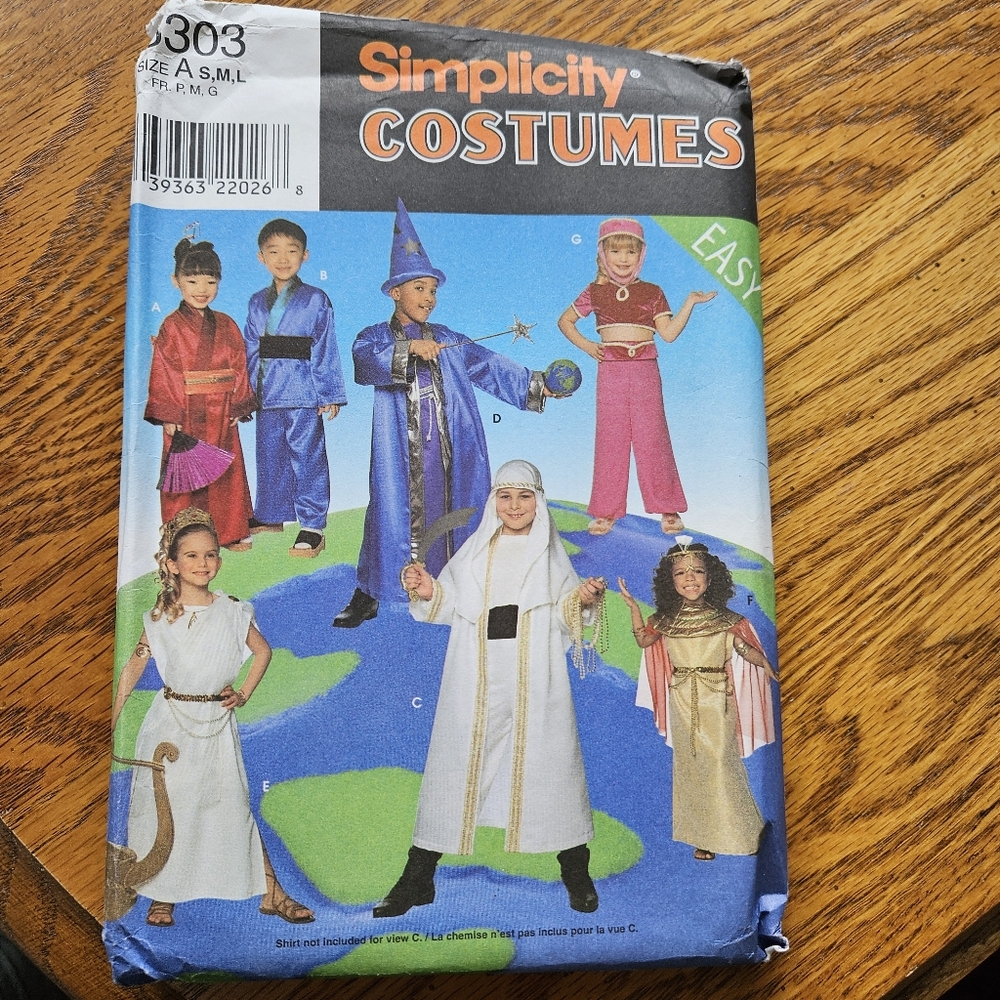 Simplicity Kids Costume Set - Cleopatra, Sheik, Wizard, Genie, Etc. Circa 1996
